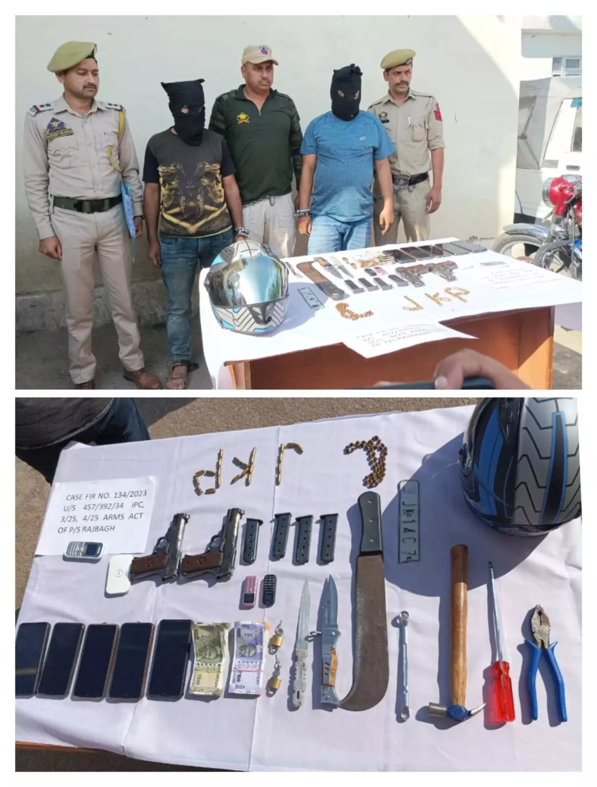 कठुआ पुलिस ने डकैती मामले को सुलझाया, 02 अपराधी गिरफ्तार, हथियारों सहित 40,000 रुपये की नकद राशि बरामद