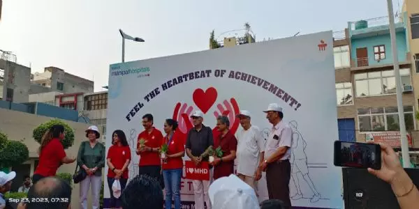 विश्व हृदय दिवस के मौके पर द्वारका में वॉकथॉन का किया गया आयोजन