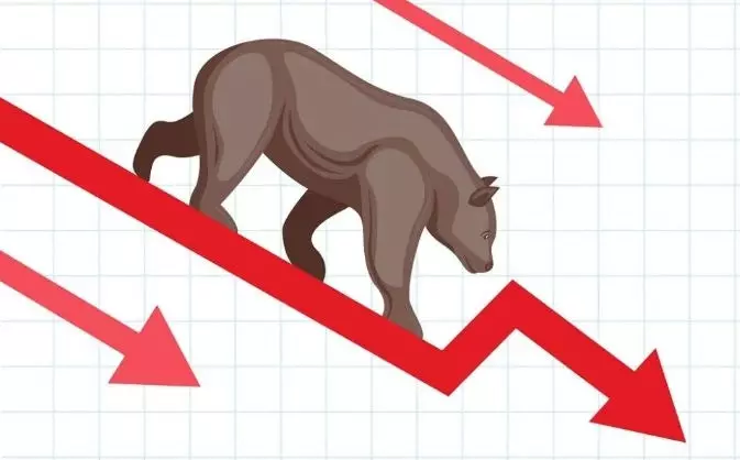 शेयर बाजार में भारी गिरावट, निवेशकों को करीब ढाई लाख करोड़ का नुकसान