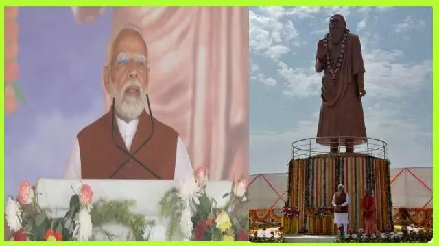 PM Modi ने किया संत रविदास की प्रतिमा का अनावरण, कहा- मेरे लिए सौभाग्य की बात हैं