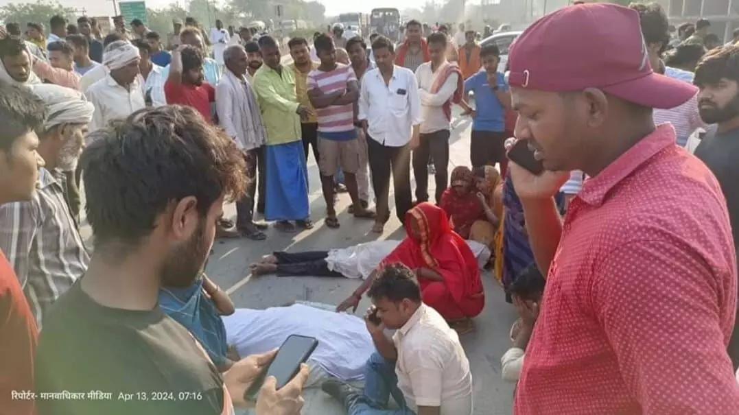 वाराणसी: चौबेपुर में तेज रफ्तार कार ने तीन को रौंदा, दो की मौत, एक की हालत गंभीर